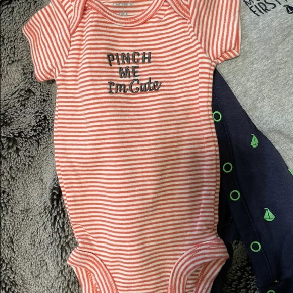 Baby Clothes NB - 3 Months Nautical/Sea Life Lot - Picture 3 of 8